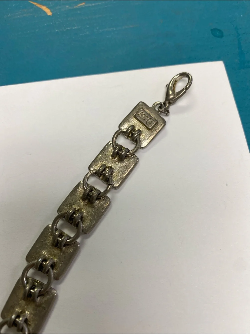 Vintage Kenneth Cole Black, and white enamel bracelet